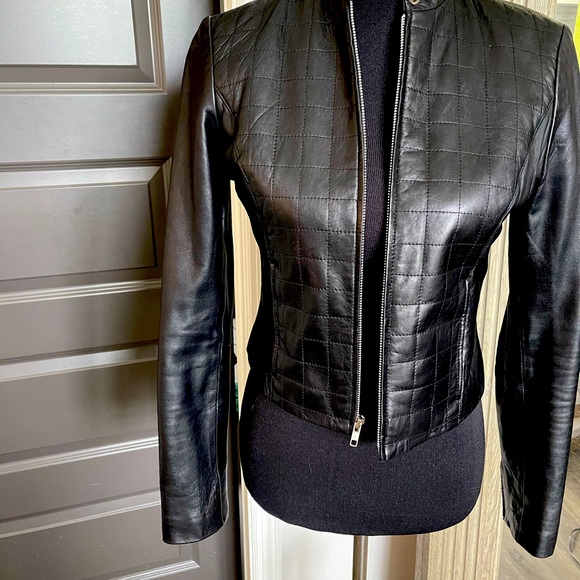 Cache 100% leather jacket (black) size 4 Great condition! - Picture 3 of 4